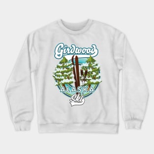 Girdwood Alaska ski logo Crewneck Sweatshirt